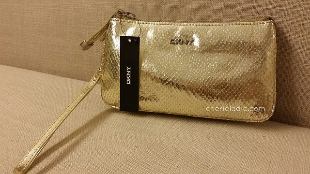 Giveaway - a brand new DKNY Wristlet in gold up for grabs with #MICE12DaysofChristmas