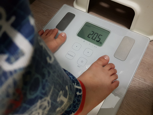 Jerome on weighing scale